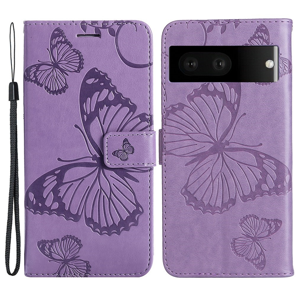 Lærveske Sommerfugler Google Pixel 7 Lilla