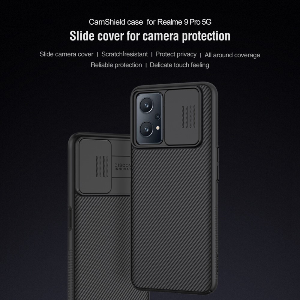 CamShield Deksel Realme 9 Pro/OnePlus Nord CE 2 Lite 5G svart