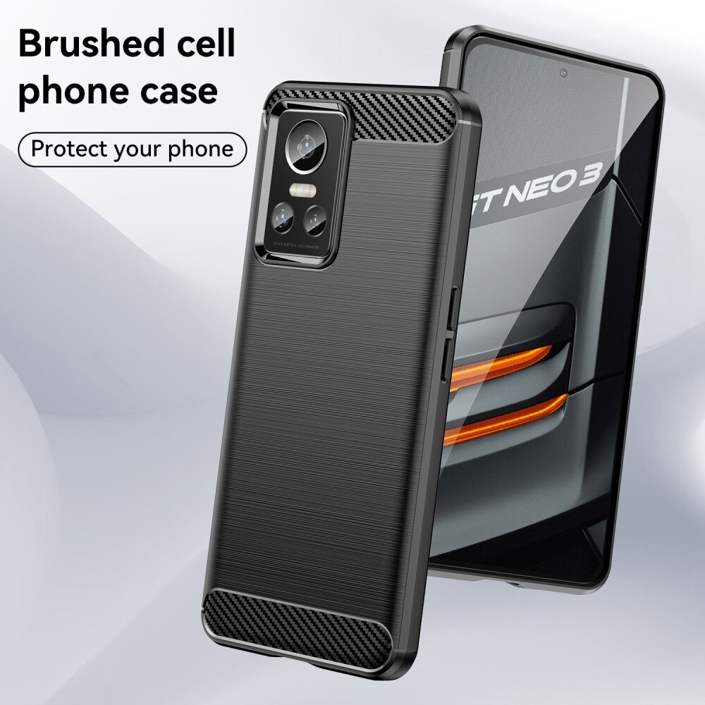 Realme GT Neo 3 Deksel TPU Brushed Svart