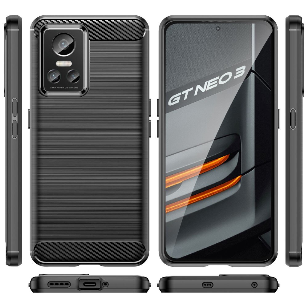 Realme GT Neo 3 Deksel TPU Brushed Svart