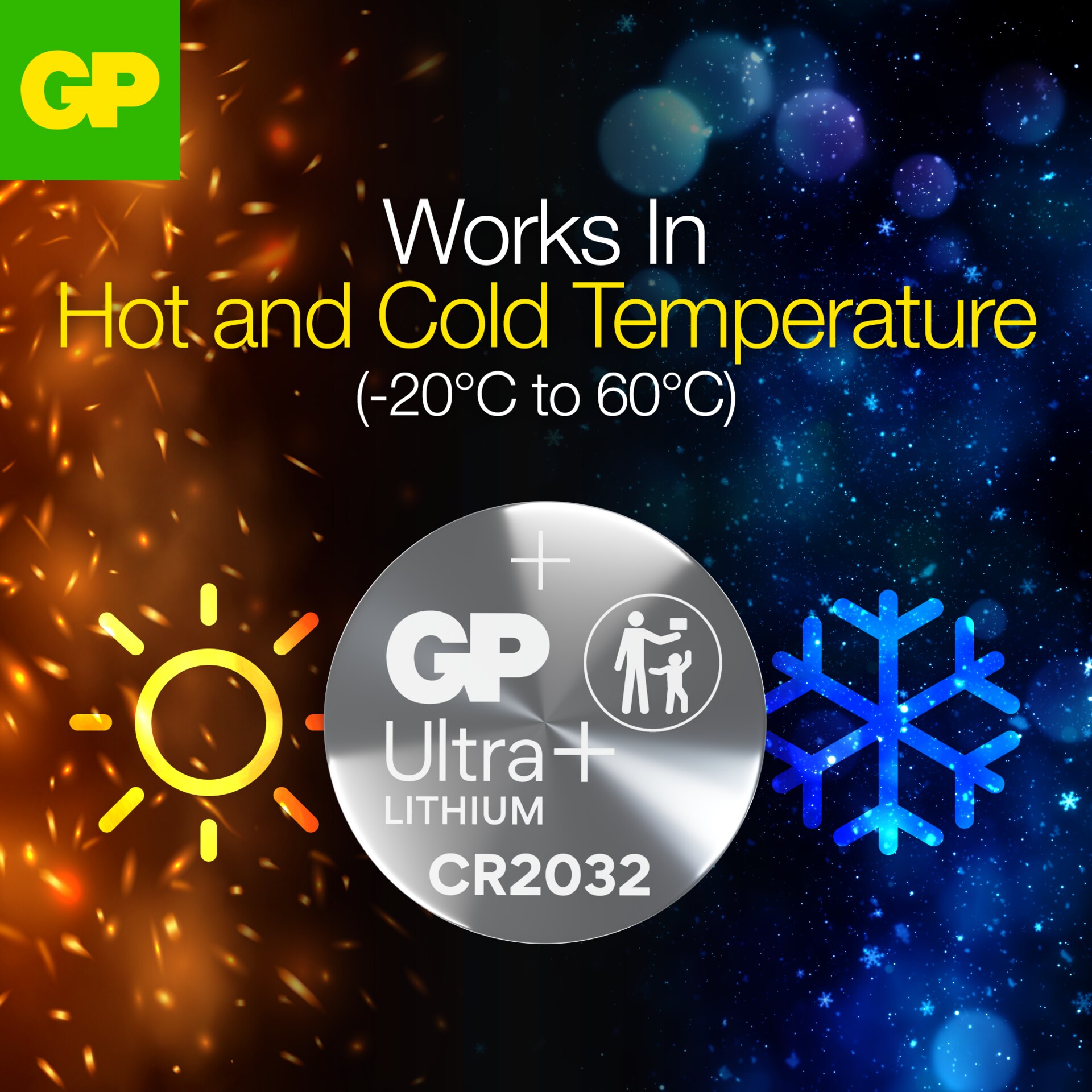 Batteri Lithium Knappcelle CR2032 (4-pakk)