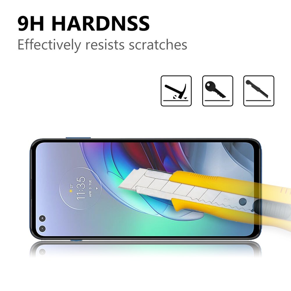 Heldekkende Skjermbeskytter Herdet Glass Motorola Moto G100