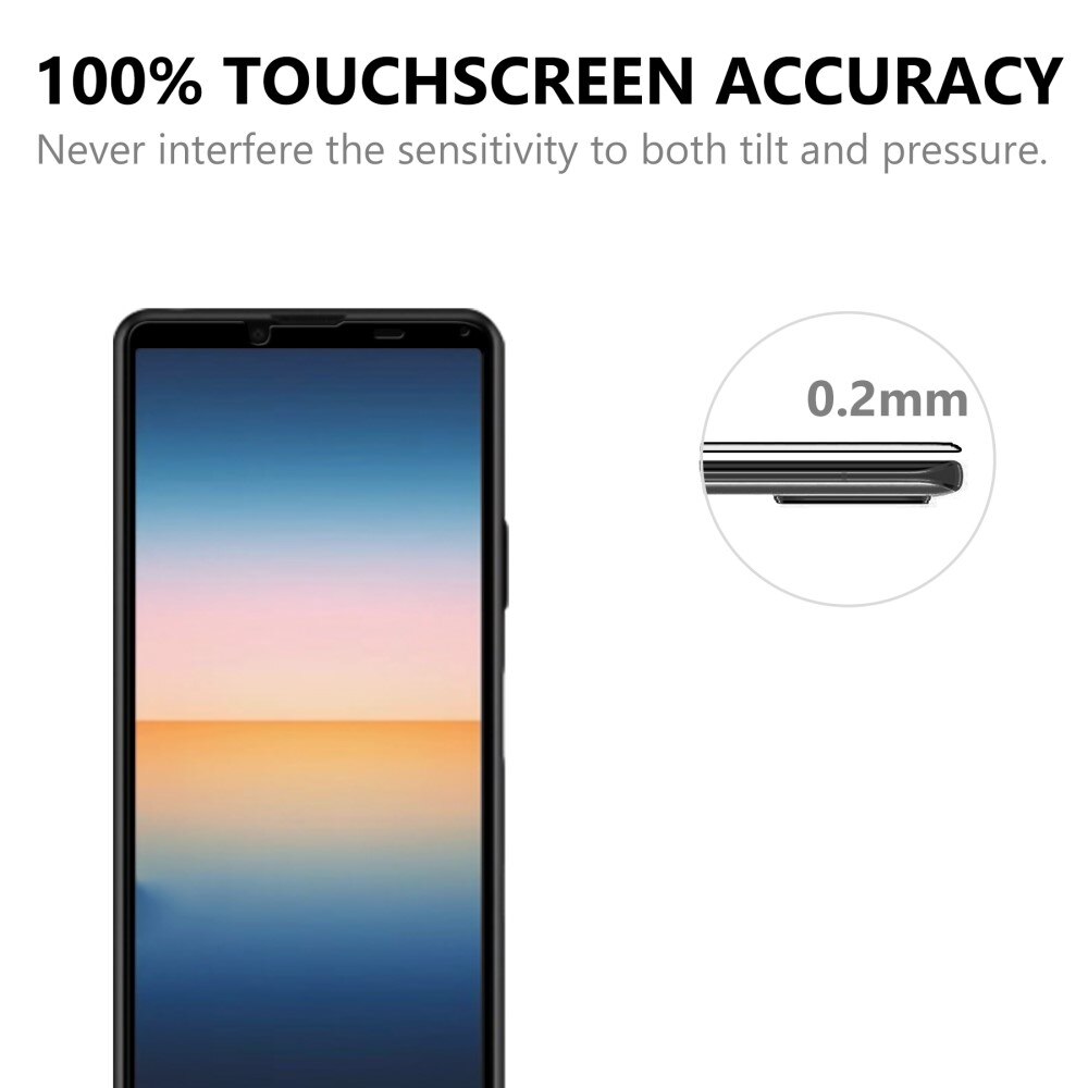 Heldekkende Skjermbeskytter Herdet Glass Sony Xperia 10 III svart