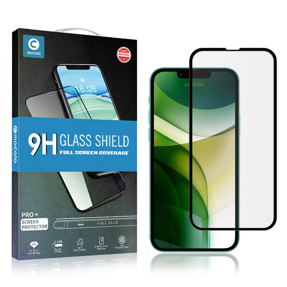 Heldekkende Herdet Glass iPhone 13 Mini svart