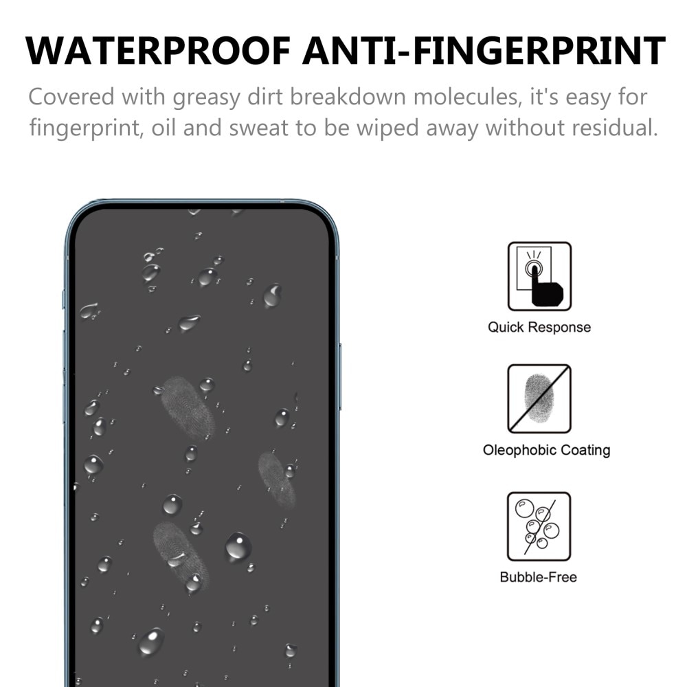 Heldekkende Skjermbeskytter Herdet Glass iPhone 13 Pro Max