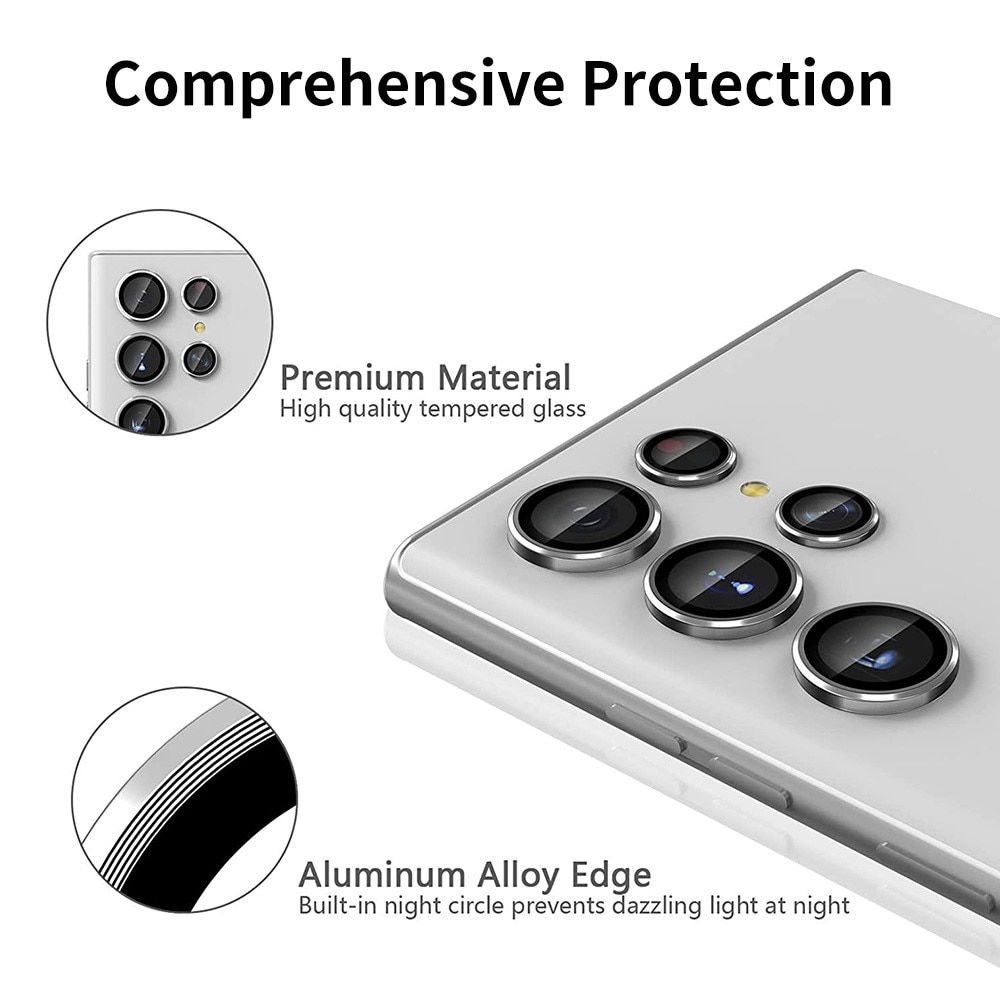 Linsebeskyttelse  Aluminium Samsung Galaxy S22 Ultra sølv