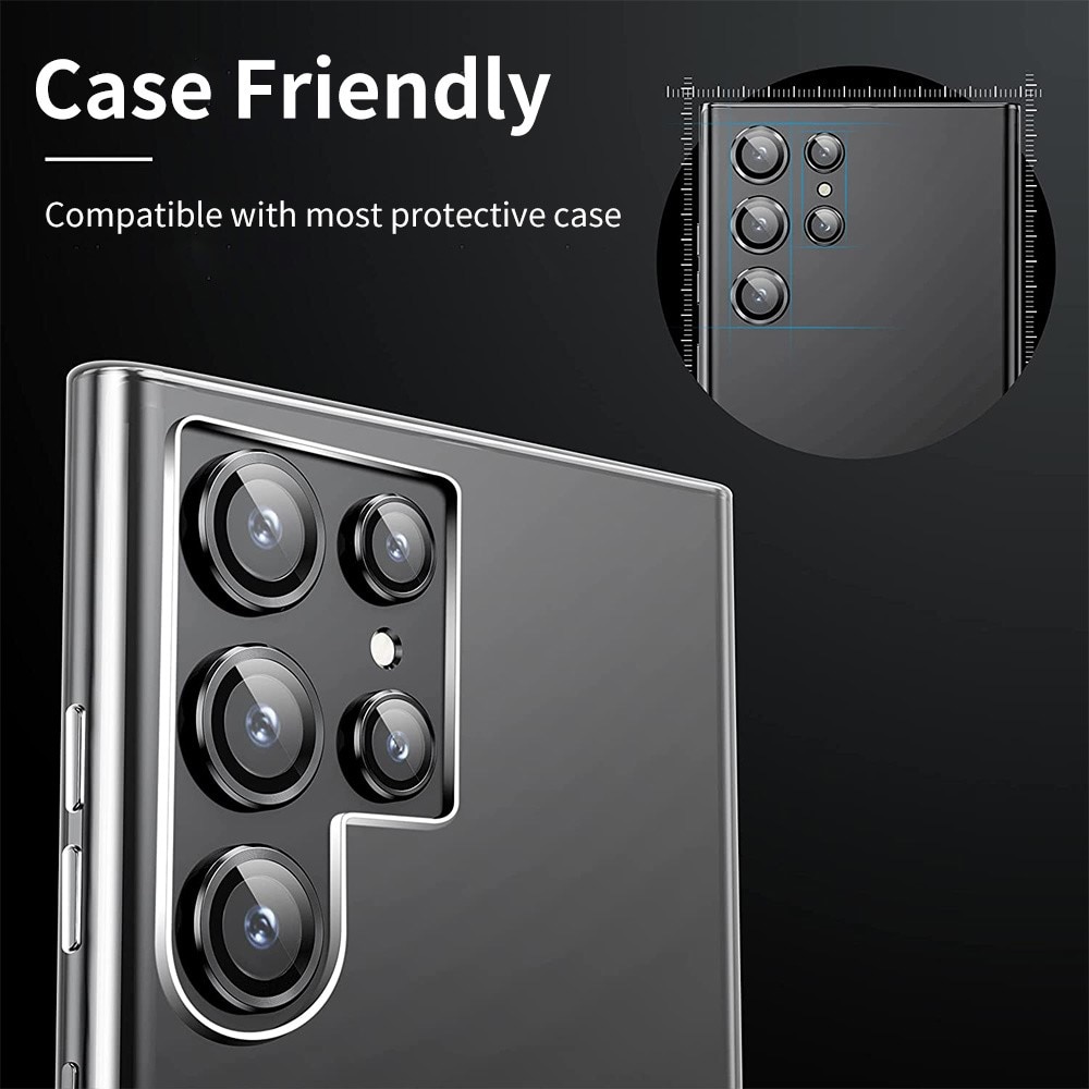 Linsebeskyttelse  Aluminium Samsung Galaxy S22 Ultra svart