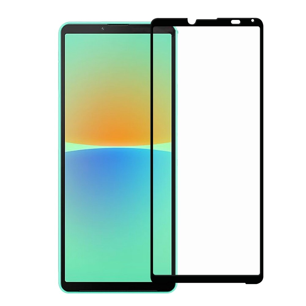 Heldekkende Skjermbeskytter Herdet Glass Sony Xperia 10 IV svart