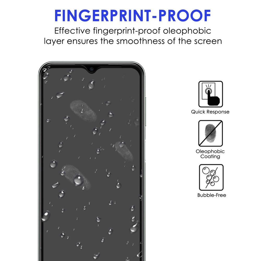 Heldekkende Skjermbeskytter Herdet Glass Samsung Galaxy A23 svart