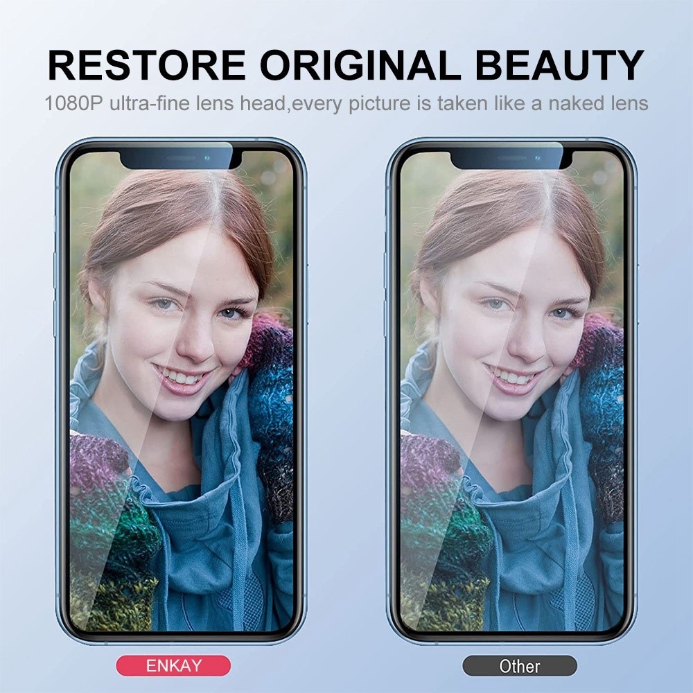 Glitter Linsebeskyttelse Aluminium iPhone 13 Pro Max regnbue