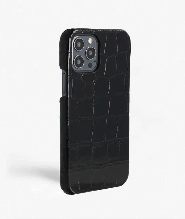 Deksel iPhone 12/iPhone 12 Pro Croco Svart