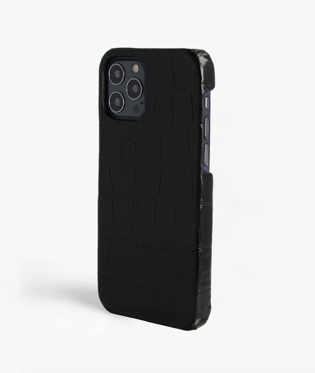 Deksel iPhone 12/iPhone 12 Pro Croco Svart