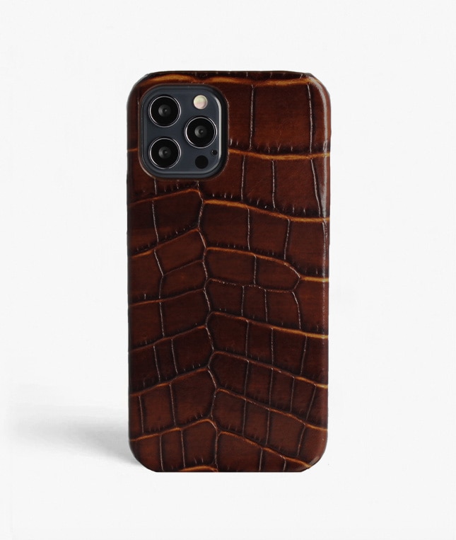 Deksel iPhone 12/iPhone 12 Pro Croco Brun
