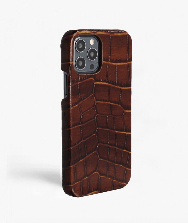 Deksel iPhone 12/iPhone 12 Pro Croco Brun
