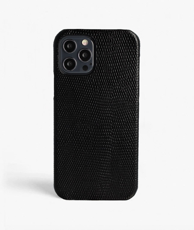 Deksel iPhone 12/iPhone 12 Pro Lizard Svart