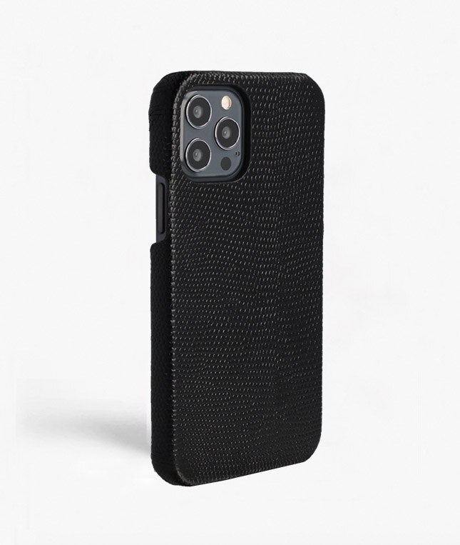 Deksel iPhone 12/iPhone 12 Pro Lizard Svart