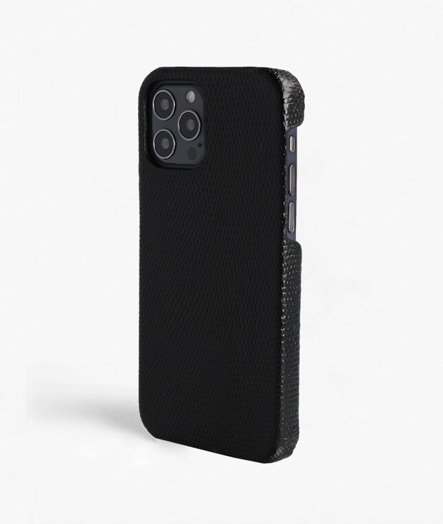 Deksel iPhone 12/iPhone 12 Pro Lizard Svart