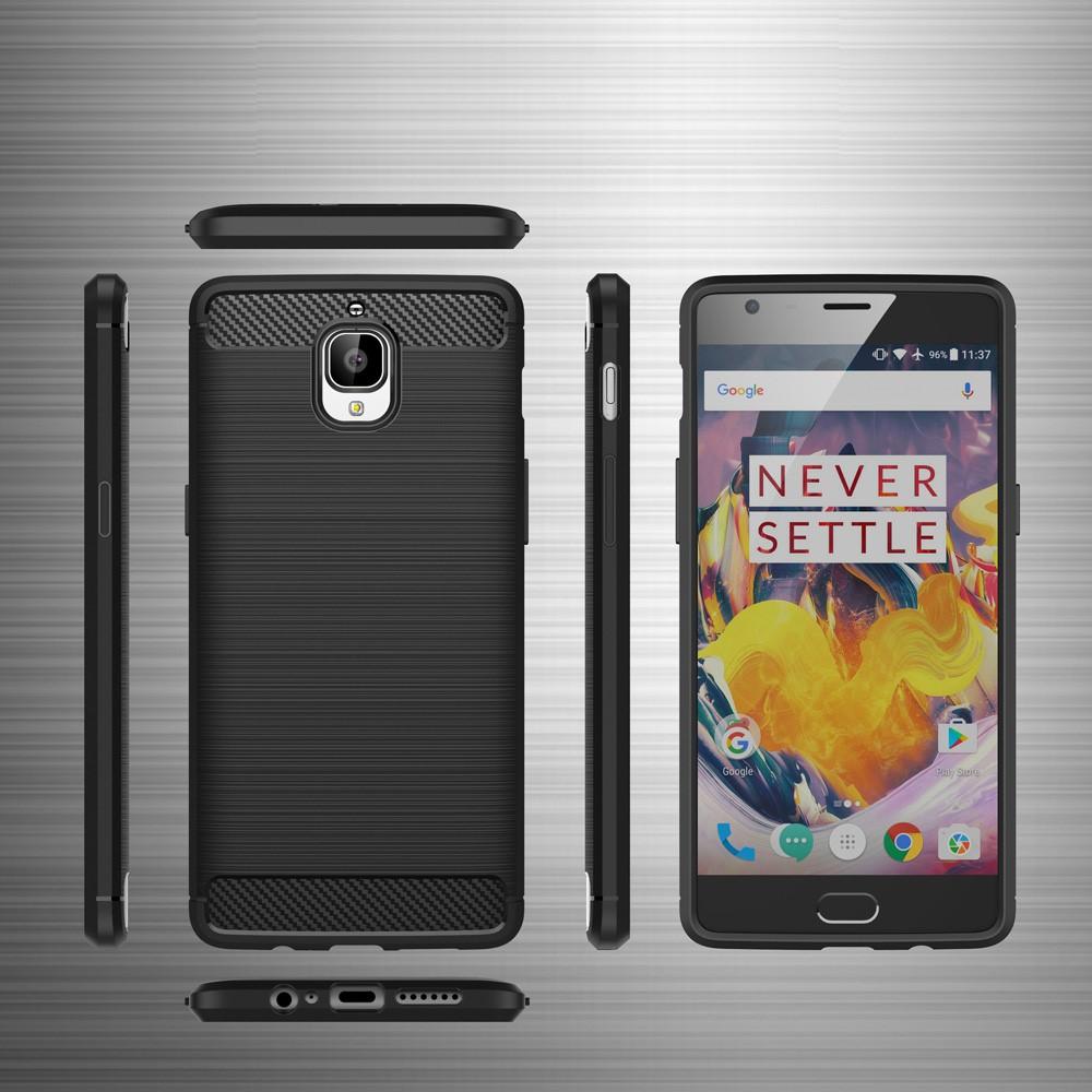 Brushed TPU Deksel OnePlus 3/3T black