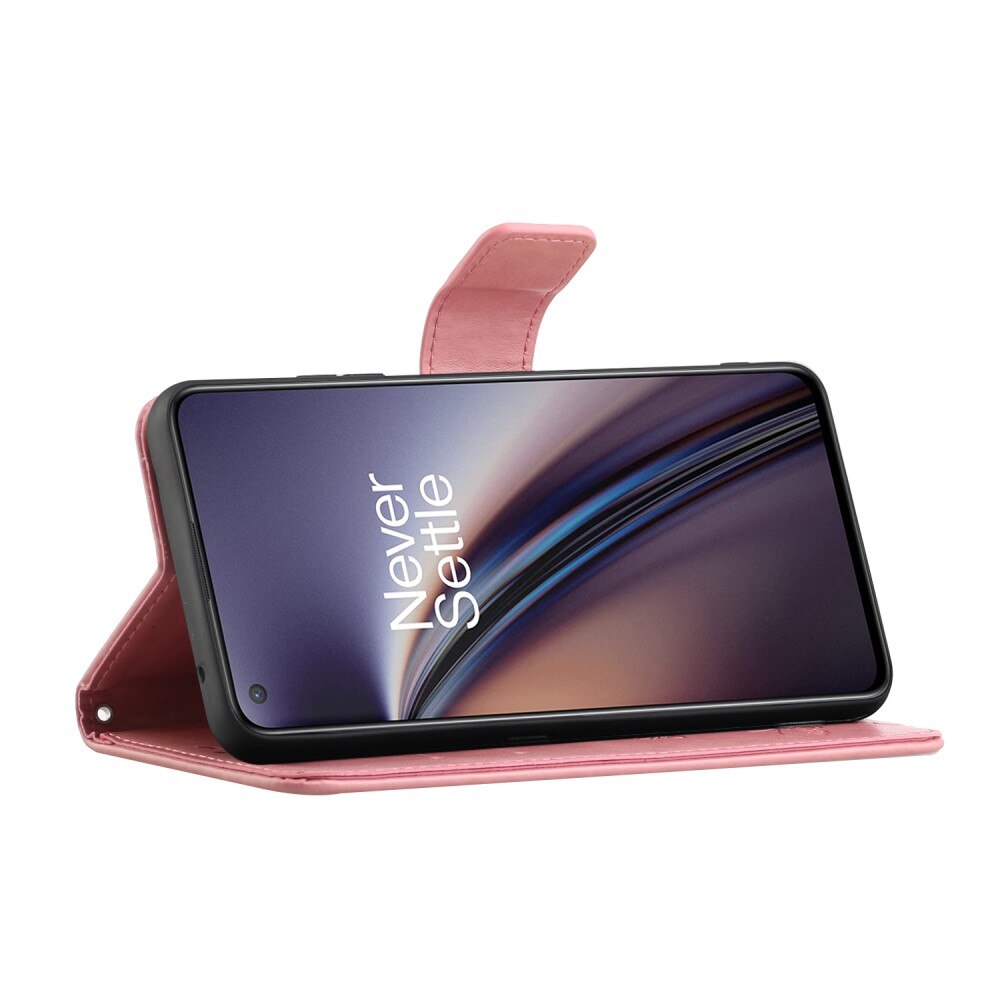 Lærveske Sommerfugler  OnePlus Nord CE 5G Rosa