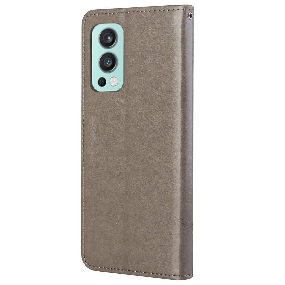 Lærveske Sommerfugler  OnePlus Nord 2 5G Grå