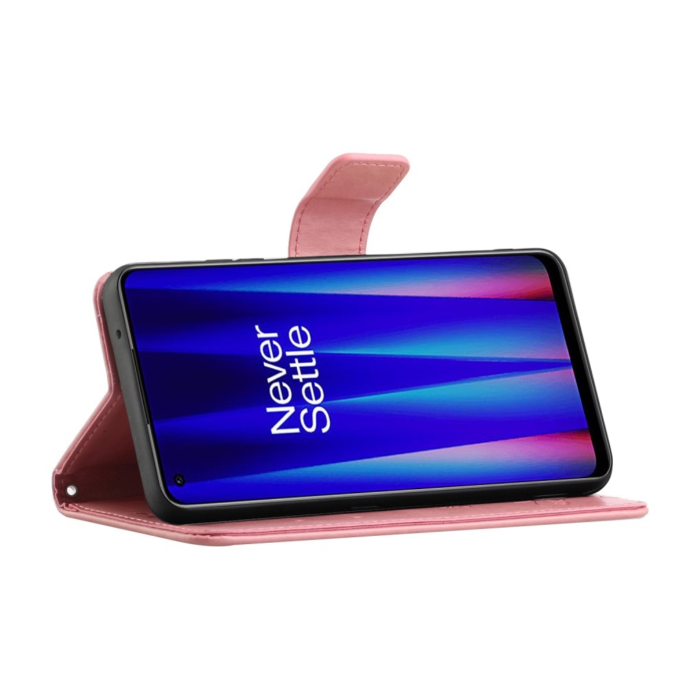 Lærveske Sommerfugler OnePlus Nord CE 2 5G rosa