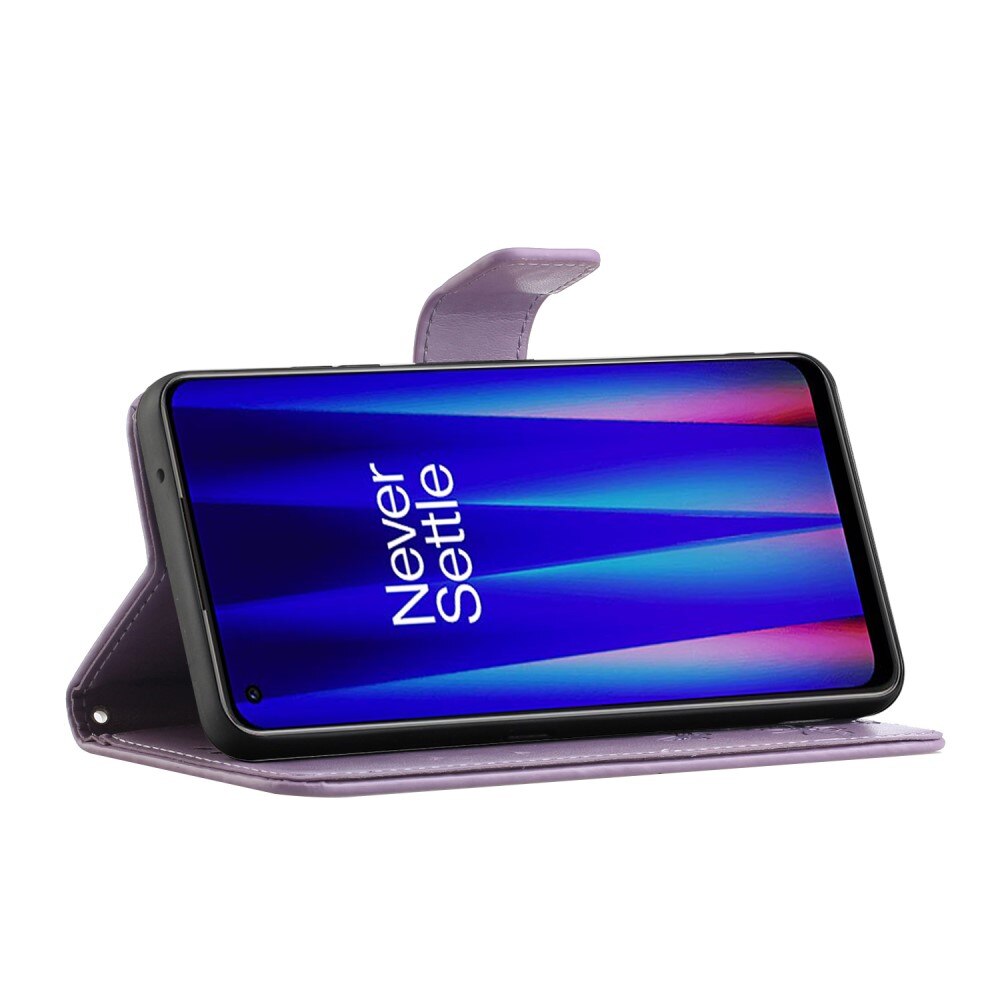 Lærveske Sommerfugler  OnePlus Nord CE 5G Lilla