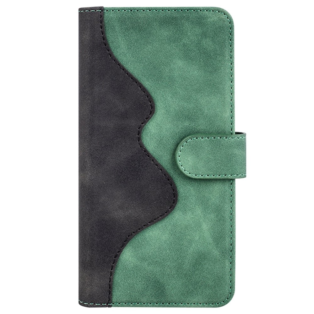 Color Splicing Lommebokdeksel OnePlus Nord 2T 5G grønn