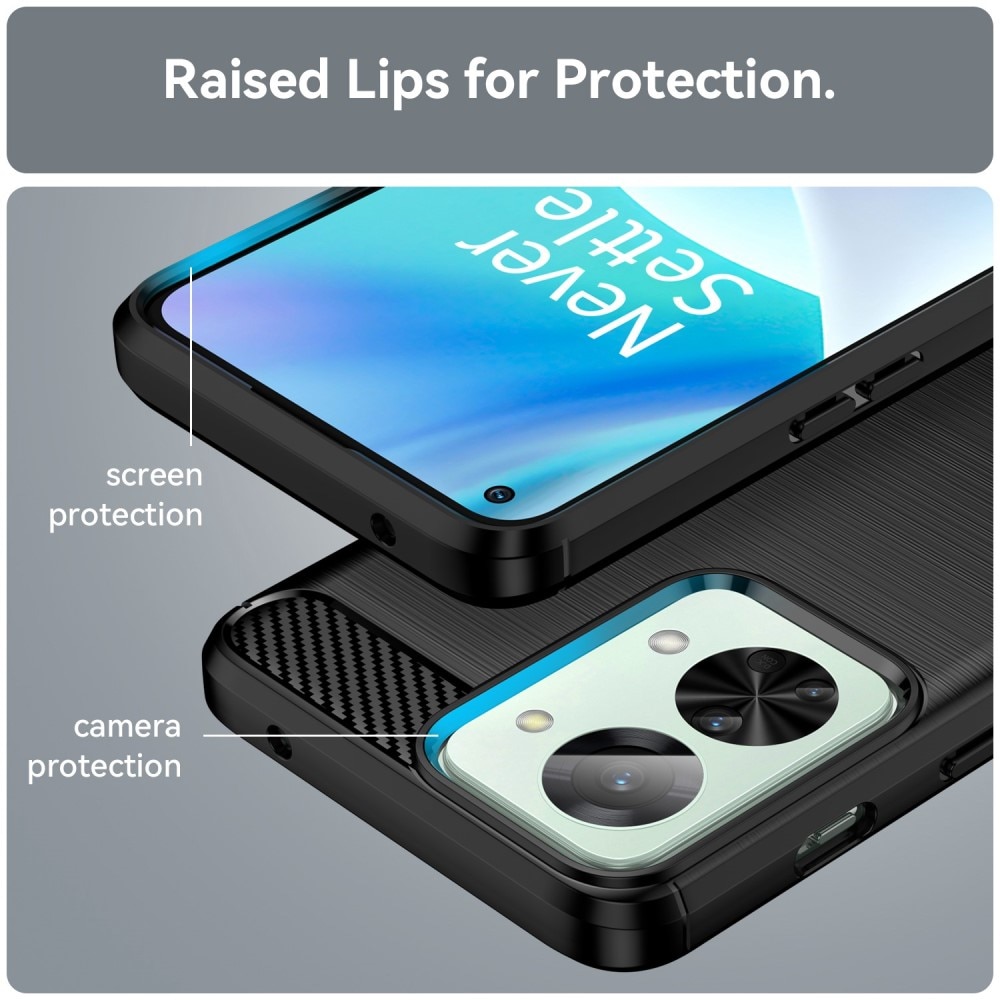  Oneplus Nord 2T 5G Deksel TPU Brushed Svart