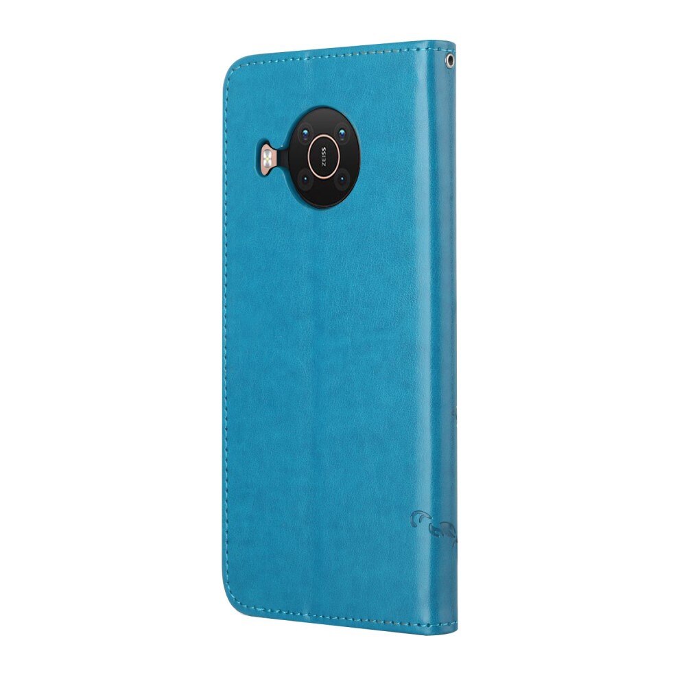 Lærveske Sommerfugler Nokia X20/X10 Blå
