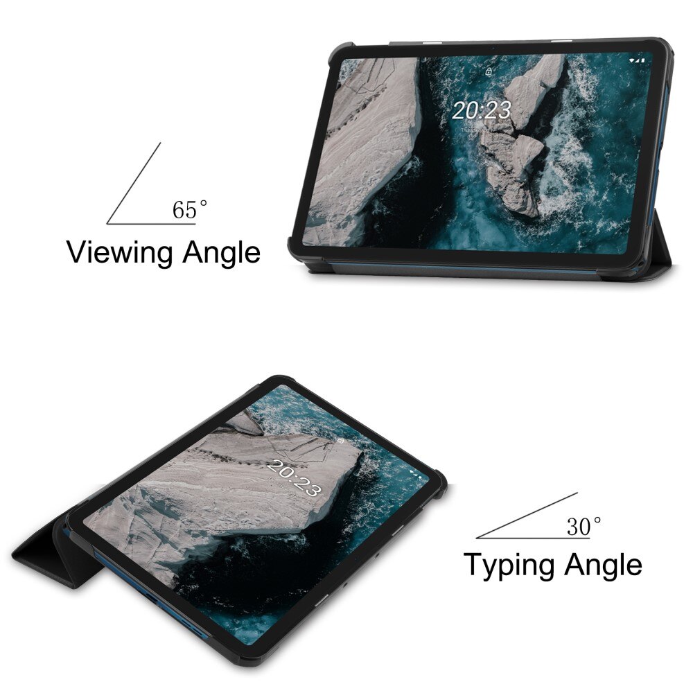 Etui Tri-fold  Nokia T20 Svart