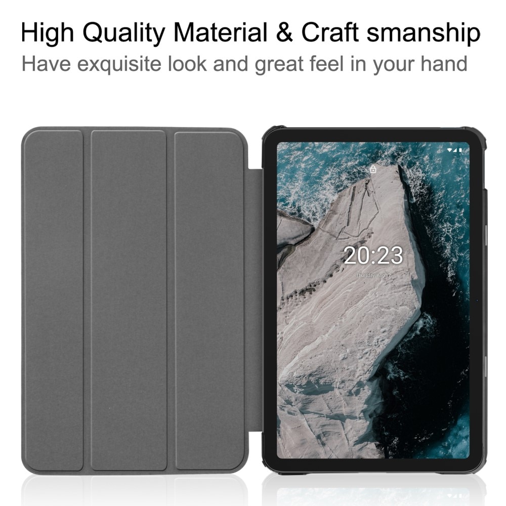 Etui Tri-fold  Nokia T20 Svart