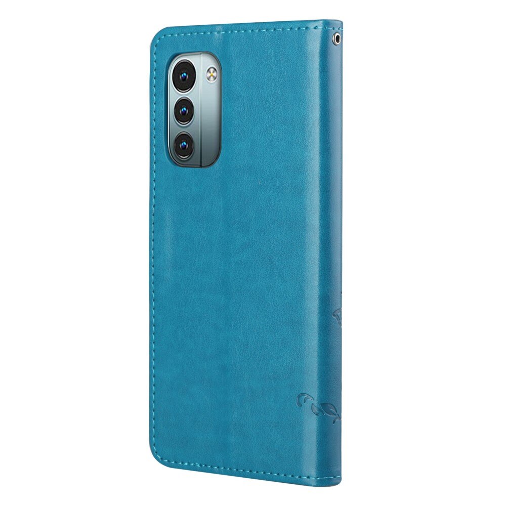 Lærveske Sommerfugler  Nokia G11/Nokia G21 Blå