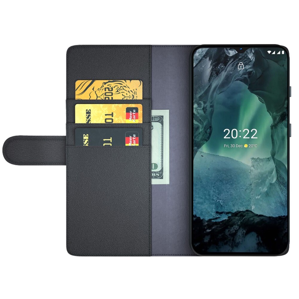 Ekte Lærveske  Nokia G11/Nokia G21 Svart