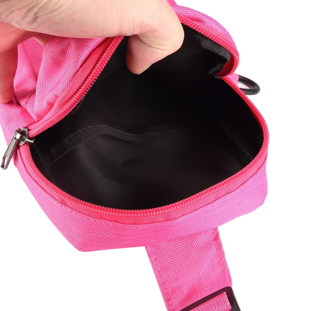 Liten  Crossbody-veske i nylon rosa