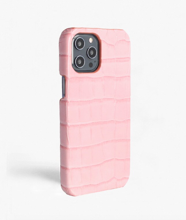 Deksel iPhone 12 Pro Max Croco Rosa