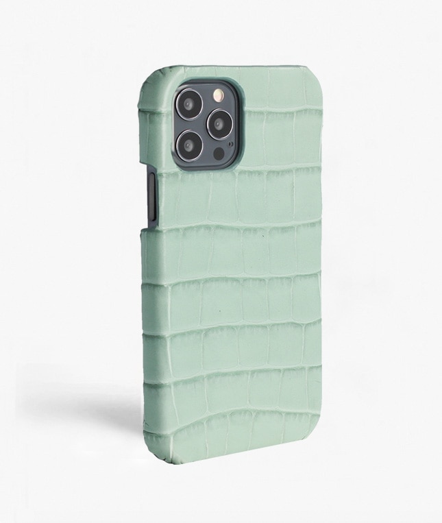 Deksel iPhone 12/iPhone 12 Pro Croco Lysegrønn