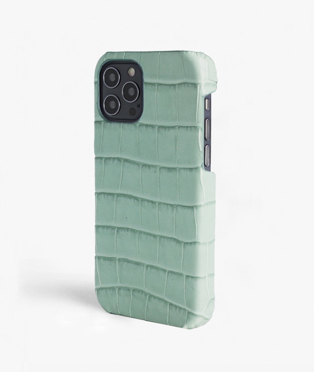 Deksel iPhone 12/iPhone 12 Pro Croco Lysegrønn