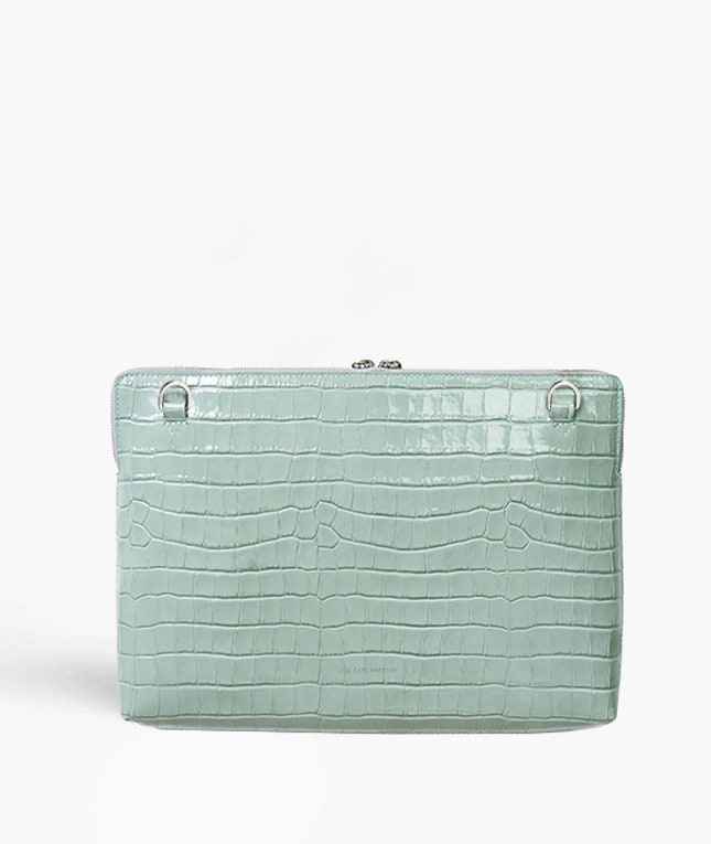 Dataveske 15" Croco Pastell Teal