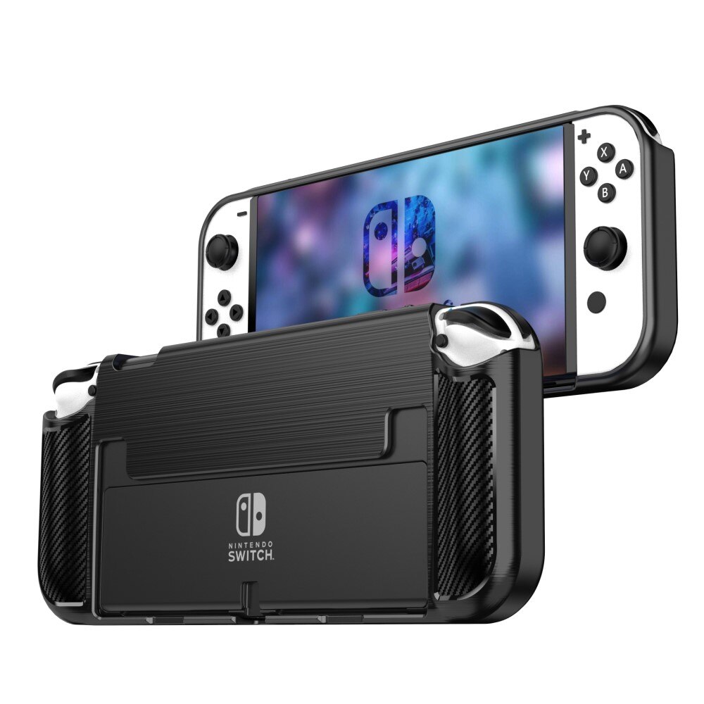 Brushed TPU Deksel Nintendo Switch OLED Black