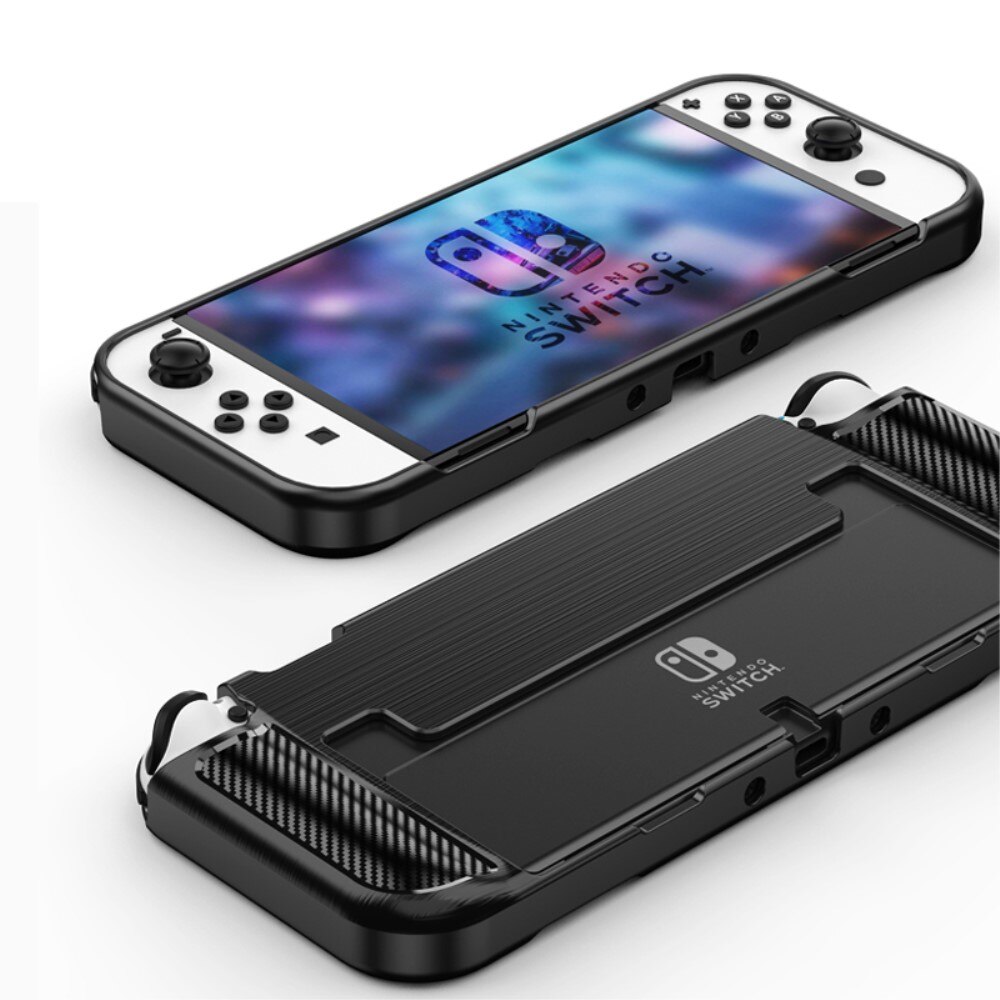 Brushed TPU Deksel Nintendo Switch OLED Black