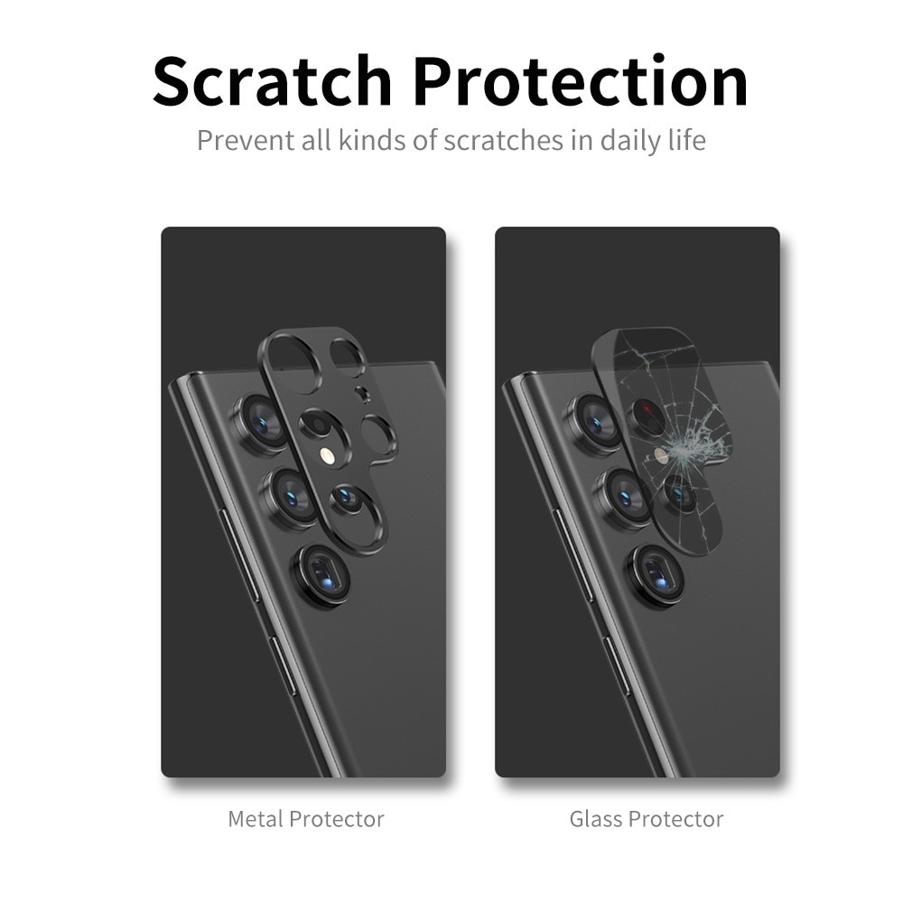 Kamerabeskyttelse Aluminium Samsung Galaxy S22 Ultra svart