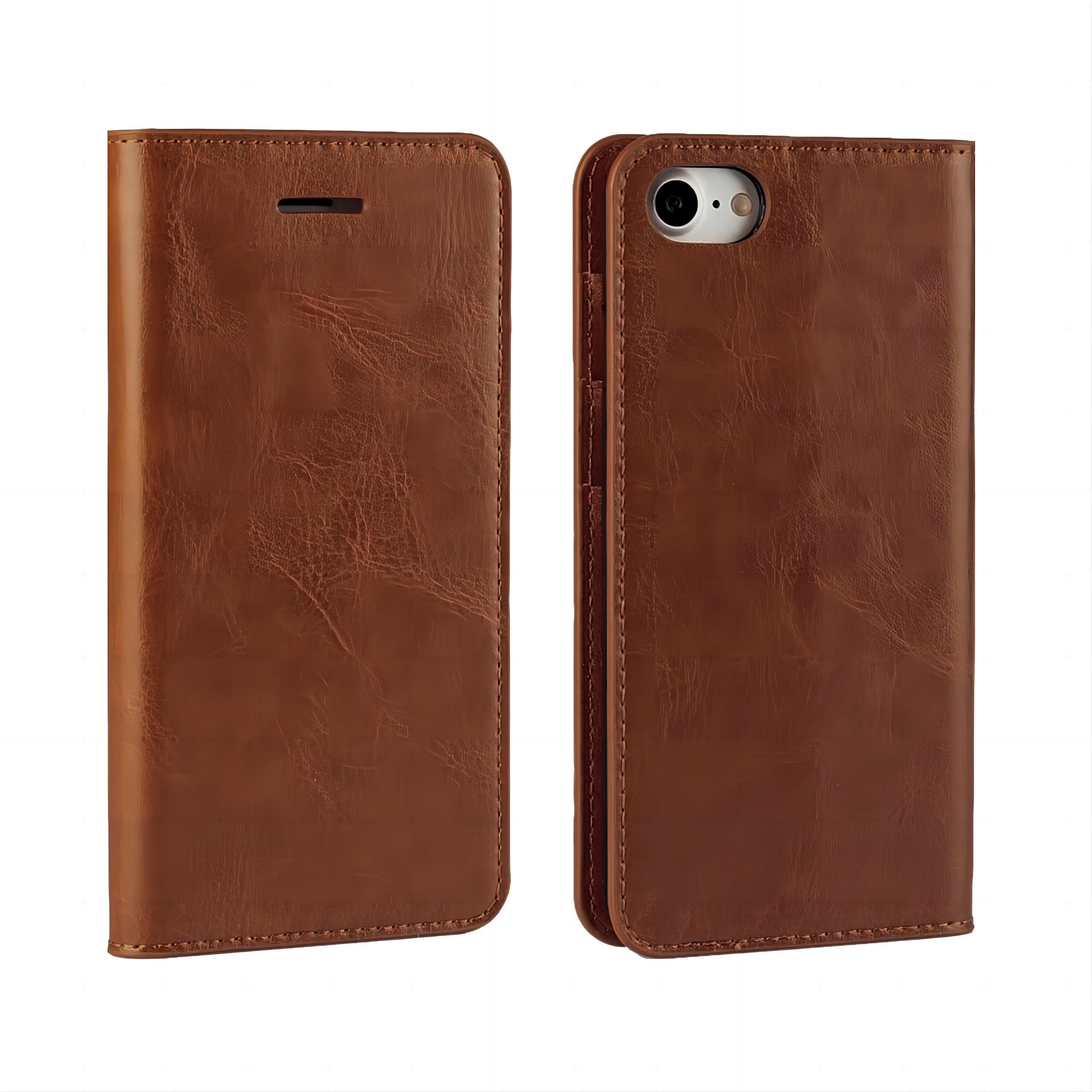 Mobiletui Ekte Lær iPhone SE (2020) brun