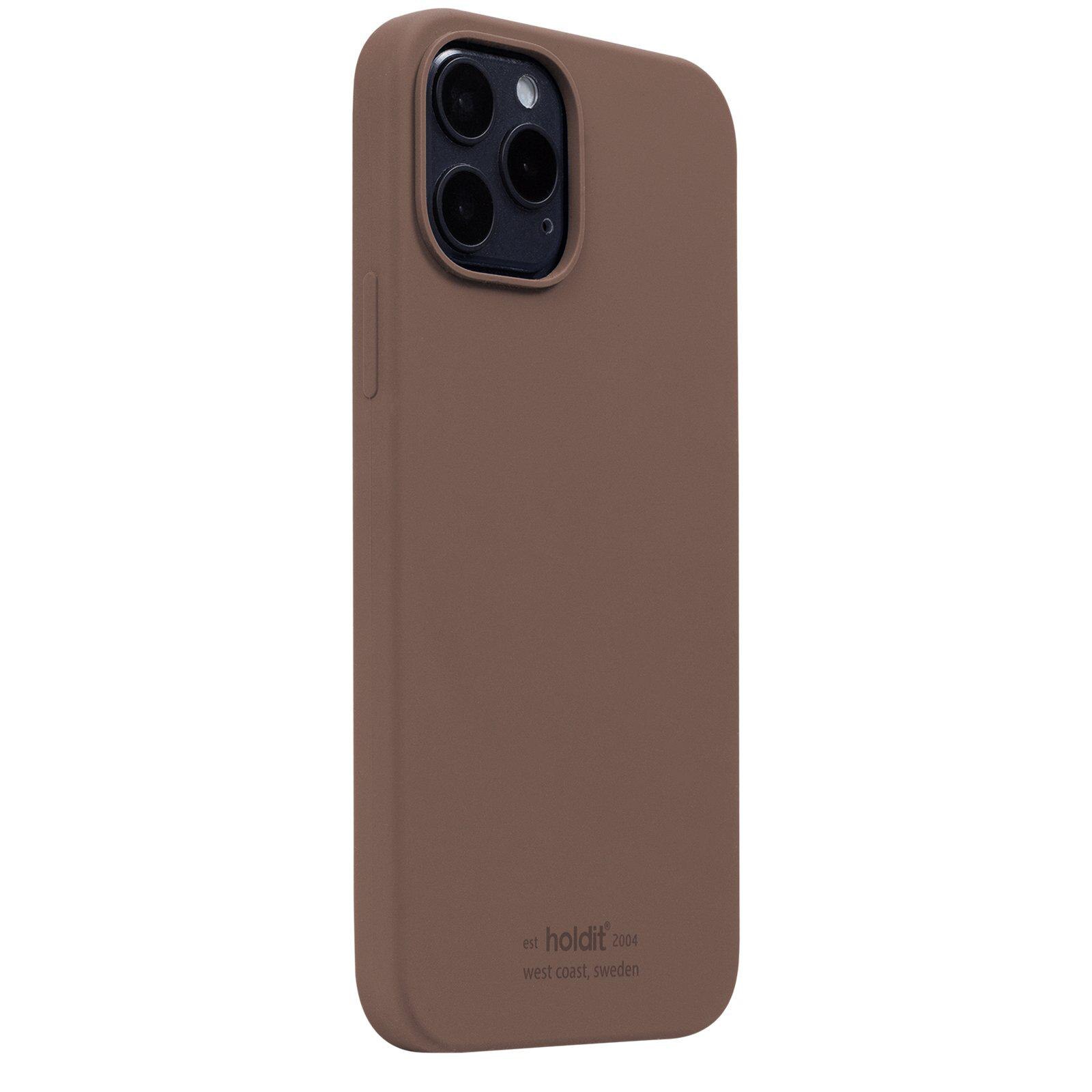 Deksel Silikon iPhone 12/12 Pro Dark Brown