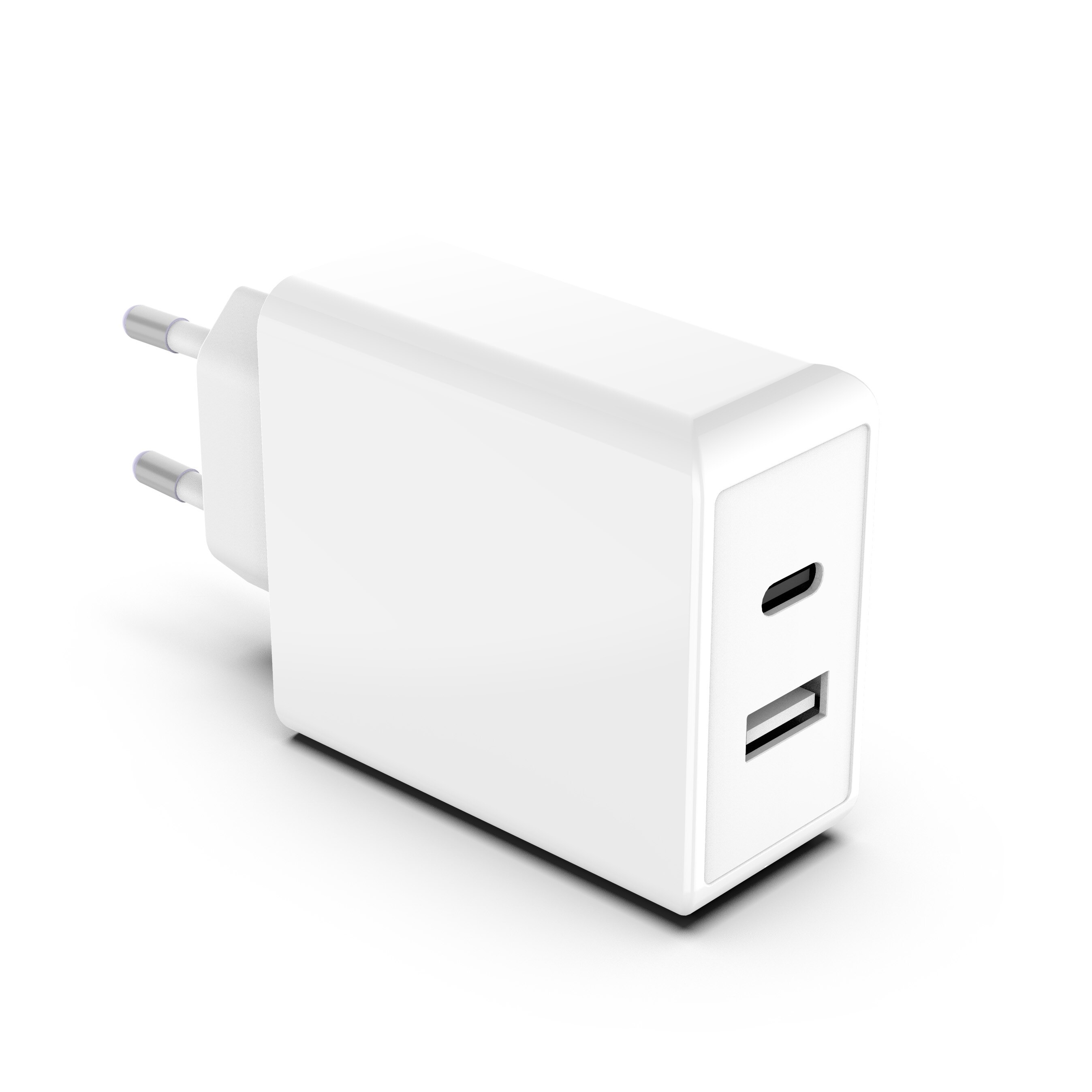 Dual PD Wall Charger 65W USB-C+A hvit