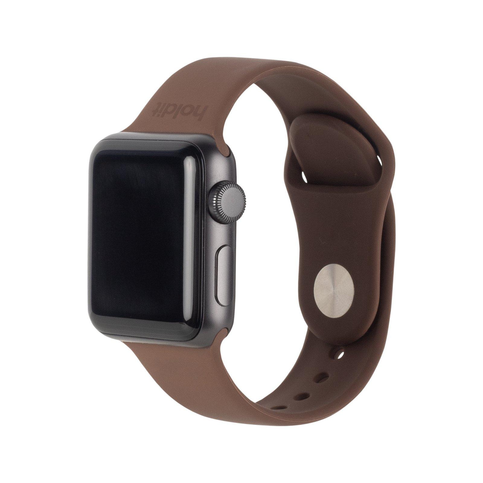 Apple Watch 45mm Series 7 Reim Silikon Dark Brown