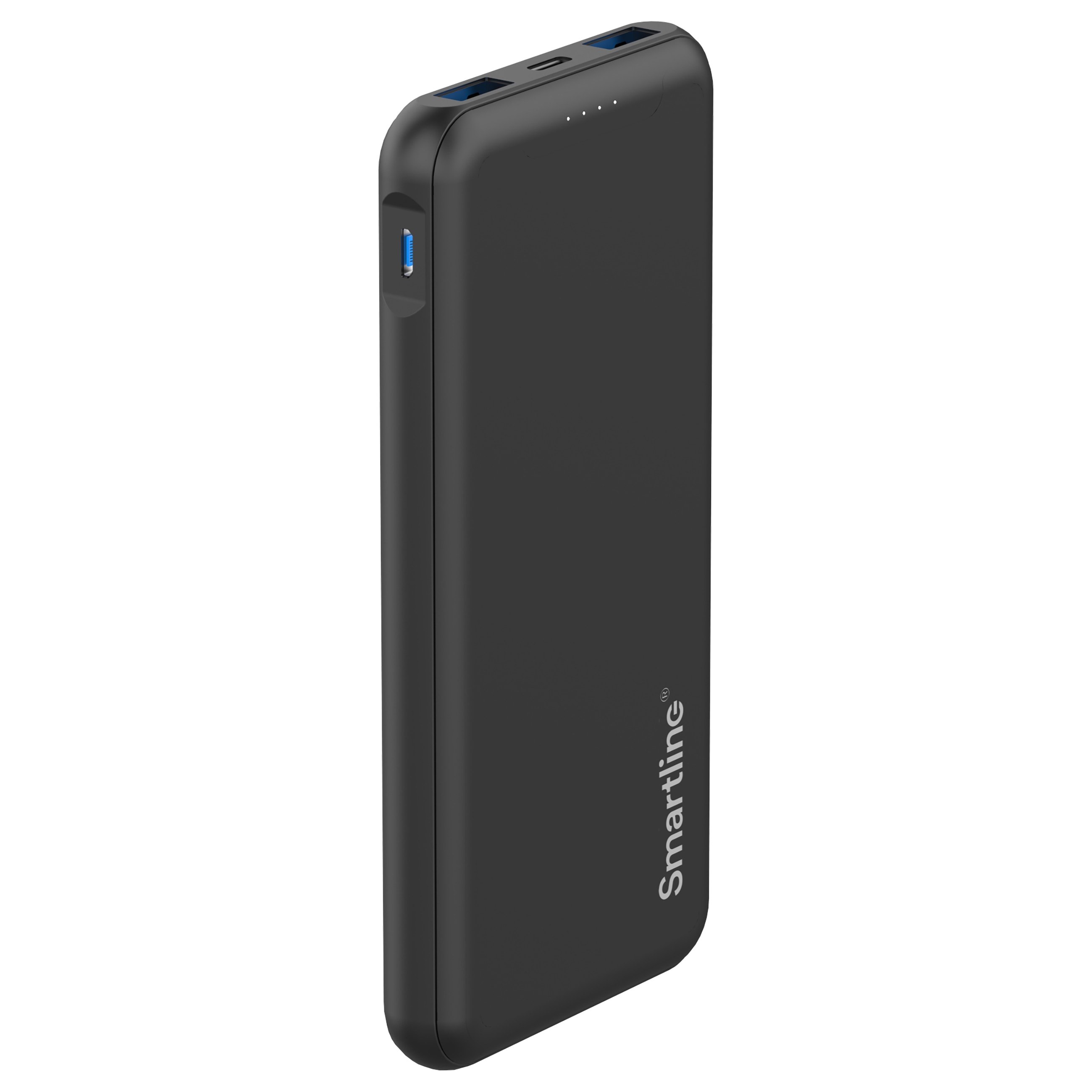 Powerbank 10000 mAh USB-A + USB-C PD svart