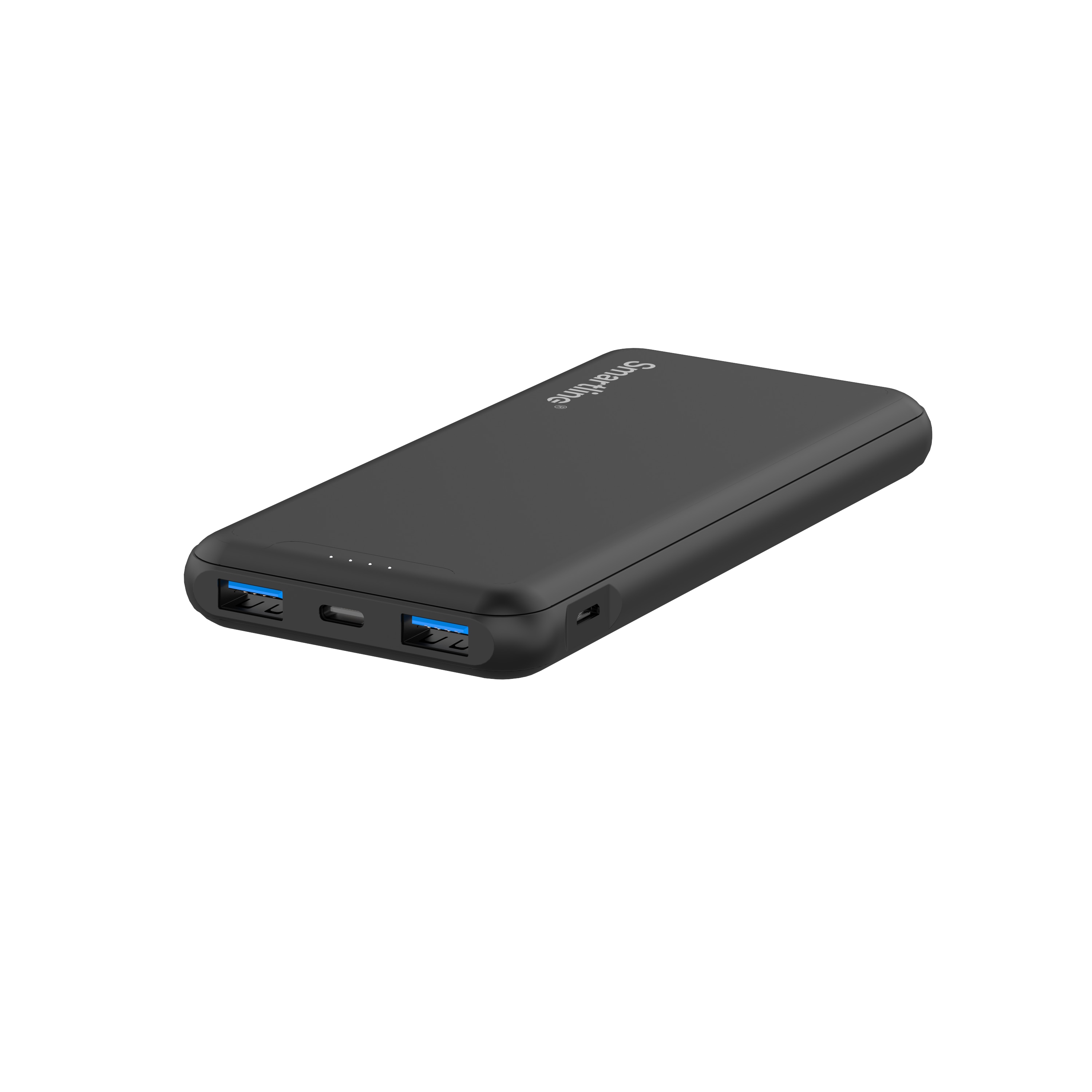 Powerbank 10000 mAh USB-A + USB-C PD svart