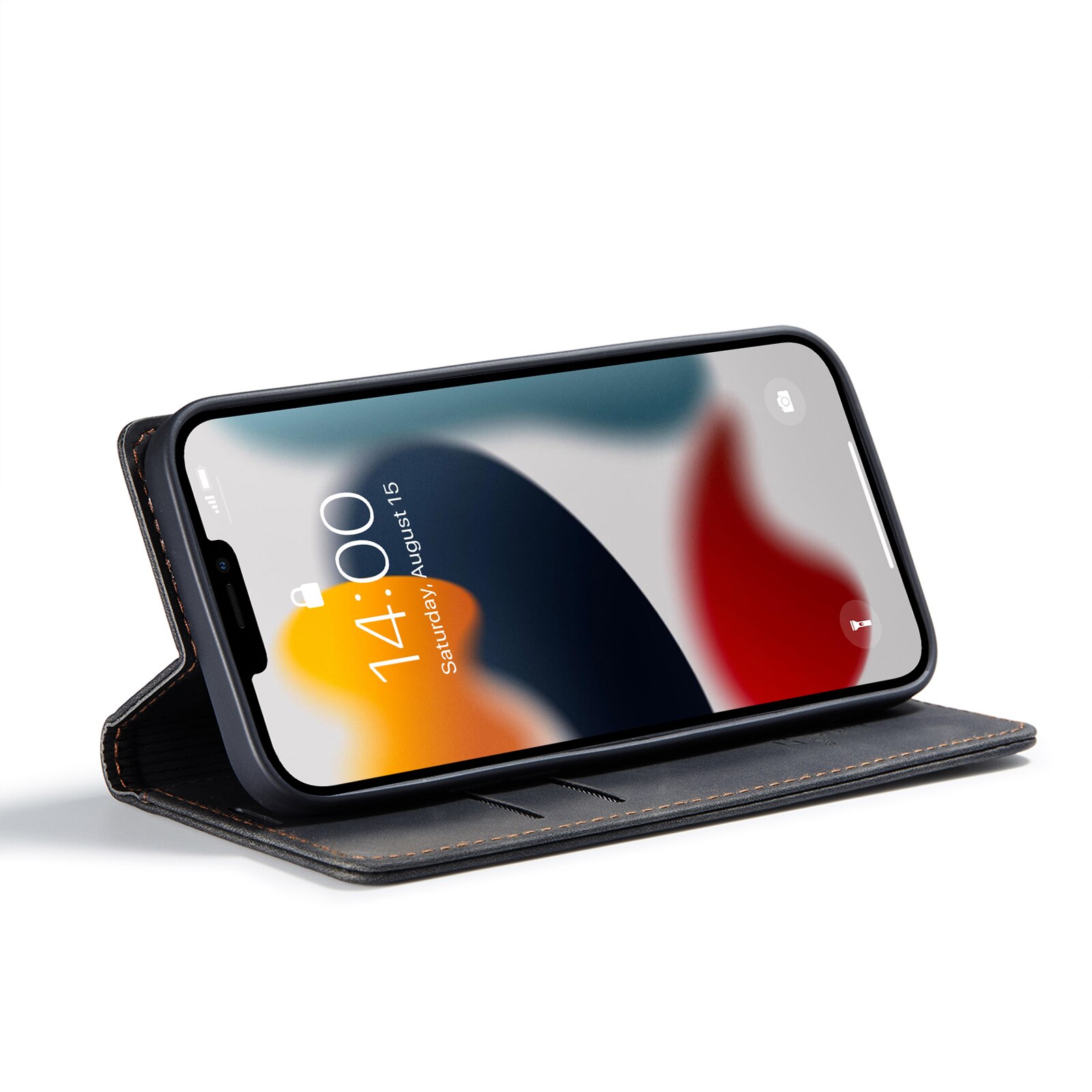 Slim Lommebokveske iPhone 13 Pro Max Svart
