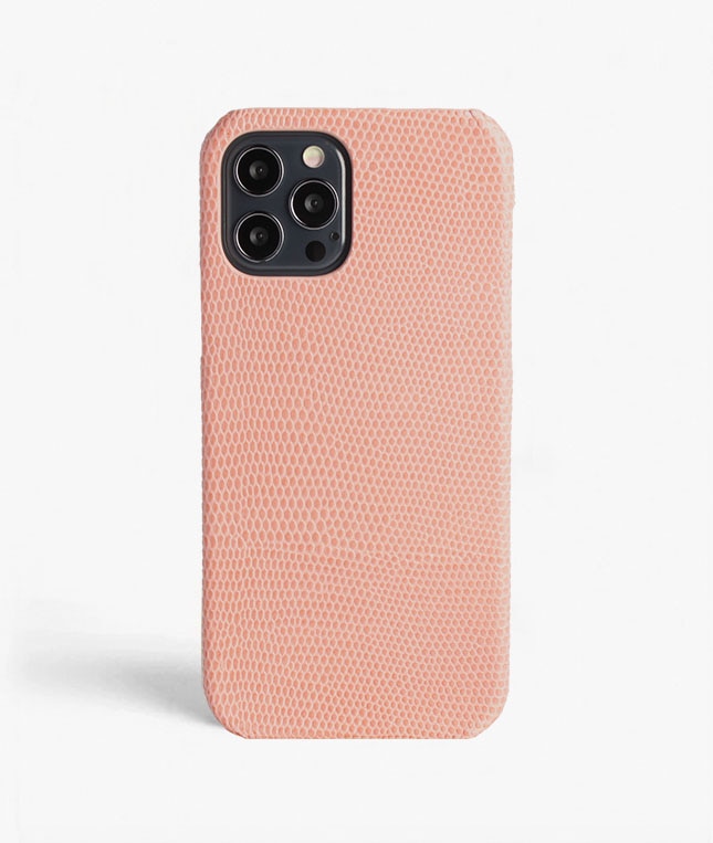 Deksel iPhone 12/iPhone 12 Pro Lizard Rosa