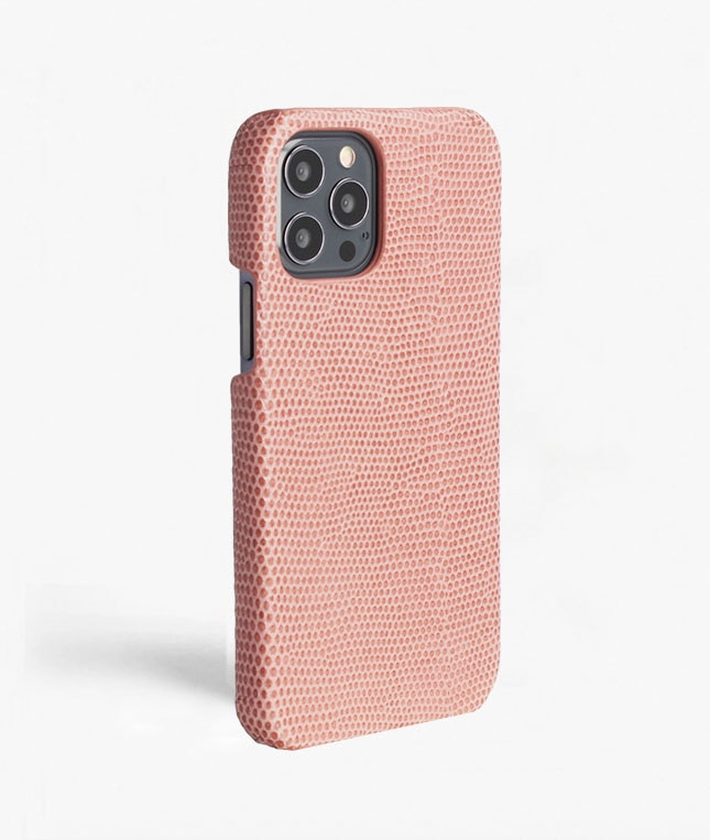 Deksel iPhone 12/iPhone 12 Pro Lizard Rosa Antico